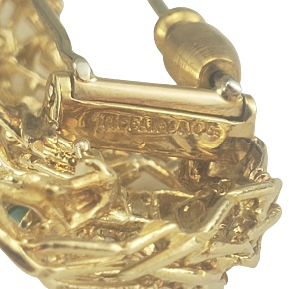 Tiffany & Co. 18 Karat Yellow Gold and Turquoise Brooch/Pin #16802 - Picture 6 of 8